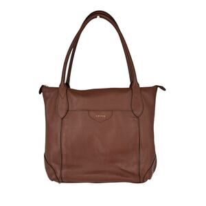 Lodis Sierra Tote Pebbled Leather Purse Brown Classic Travel Work Trolley Sleeve